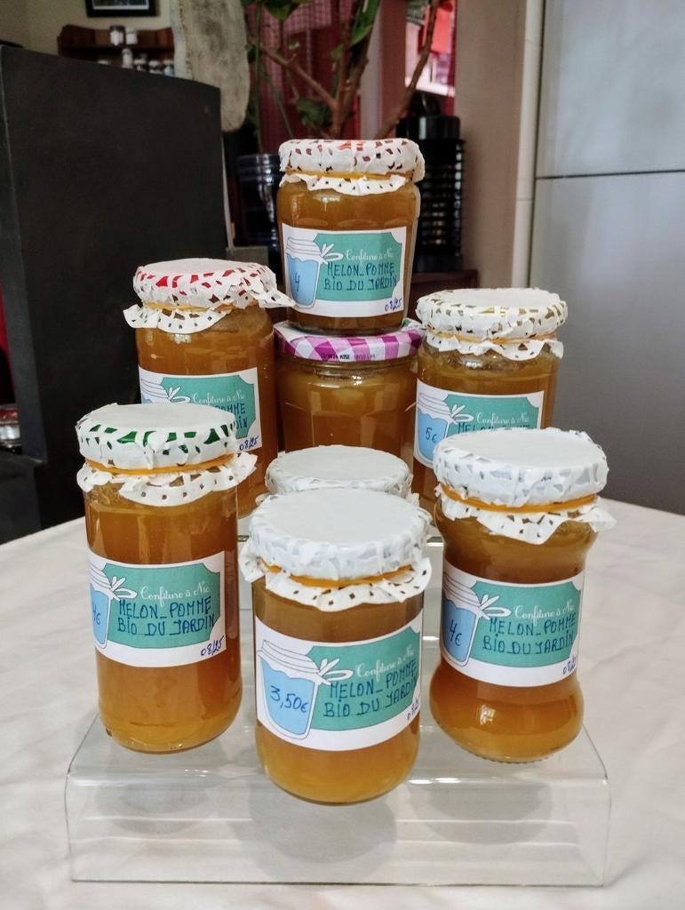 Confiture MAISON ARTISANALE aux MELONS/POMMES BIO DU JARDIN, Divers, Enlèvement