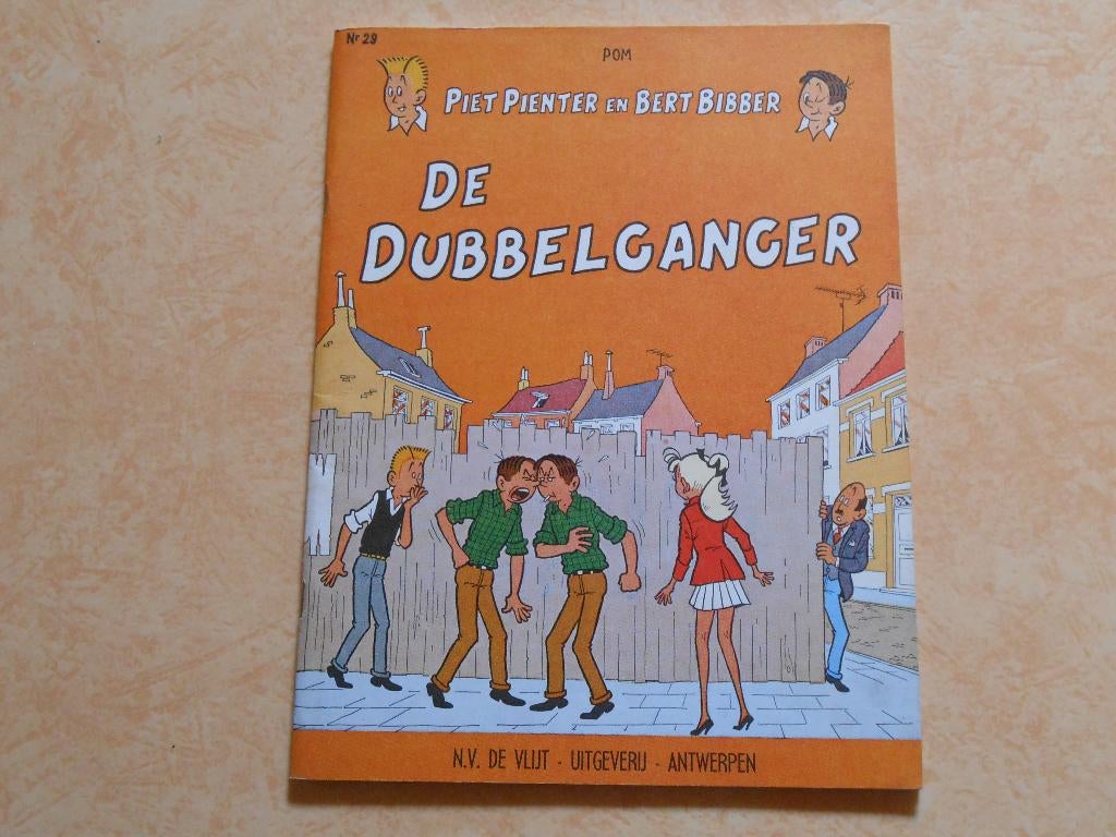 Piet Pienter en Bert Bibber 29 De dubbelganger 1973 1 ste, Boeken, Eén stripboek, Ophalen of Verzenden, Zo goed als nieuw, POM