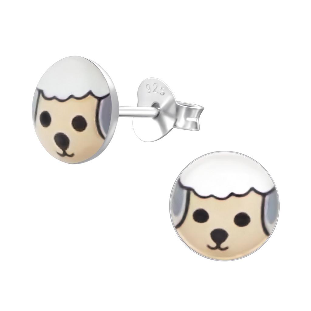 Schaap oorstekers kinderen in zilver, Handtassen en Accessoires, Kindersieraden, Ophalen of Verzenden, Nieuw, Oorbellen