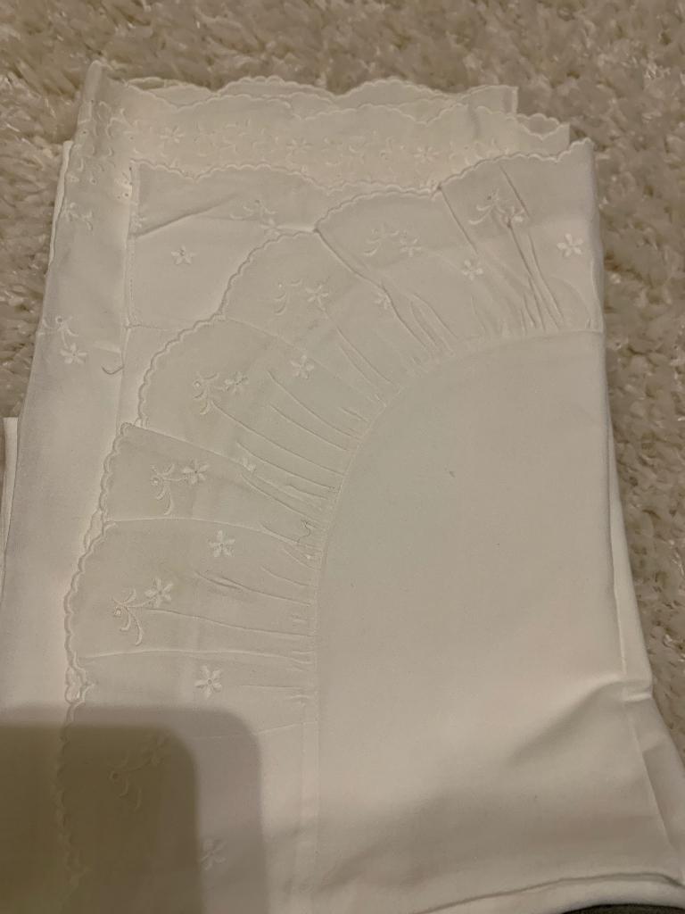 Lot de 7x Draps de poussette/petit lit, Enlèvement, Utilisé, Blanc, Garçon ou Fille