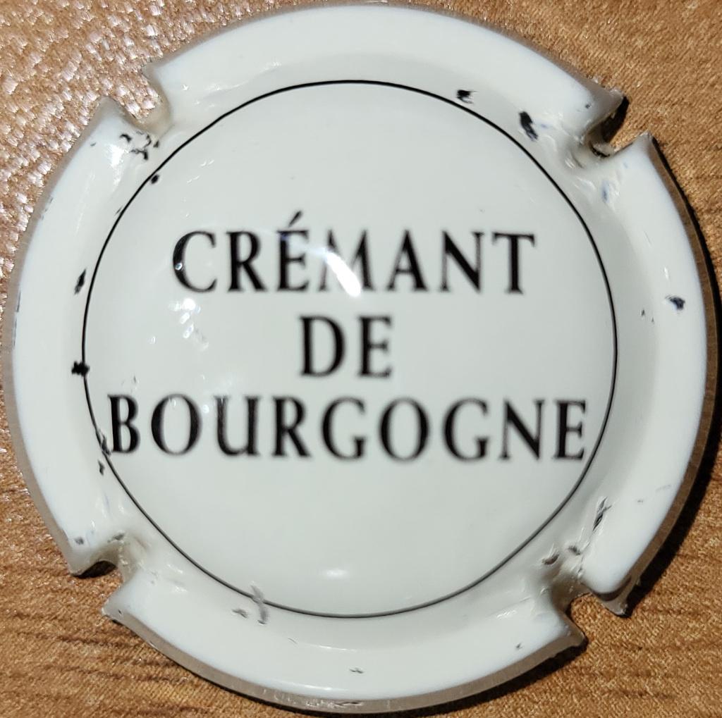 Capsule Crémant Bourgogne Générique crème pâle & noir nr.22, Collections, Vins, Utilisé, Autres types, France, Enlèvement ou Envoi