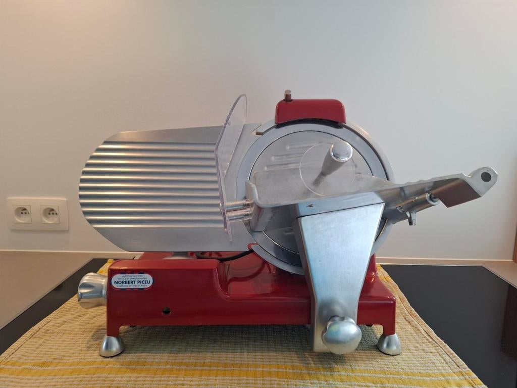 Vleessnijmachine Retro Rood 25 cm Luxe SXL 250R Robert Piceu, Ophalen, Gebruikt, Bakkerij en Slagerij
