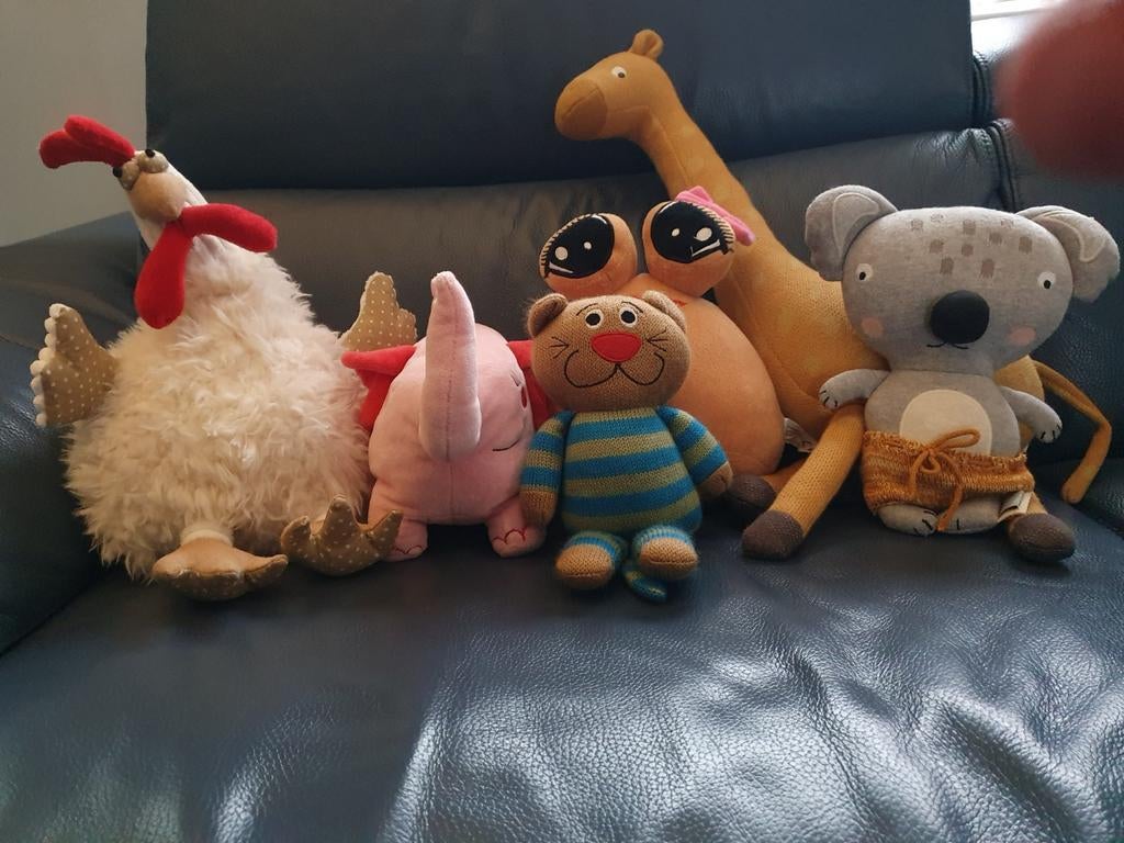 Verschillende pluche vriendjes te koop, Ophalen