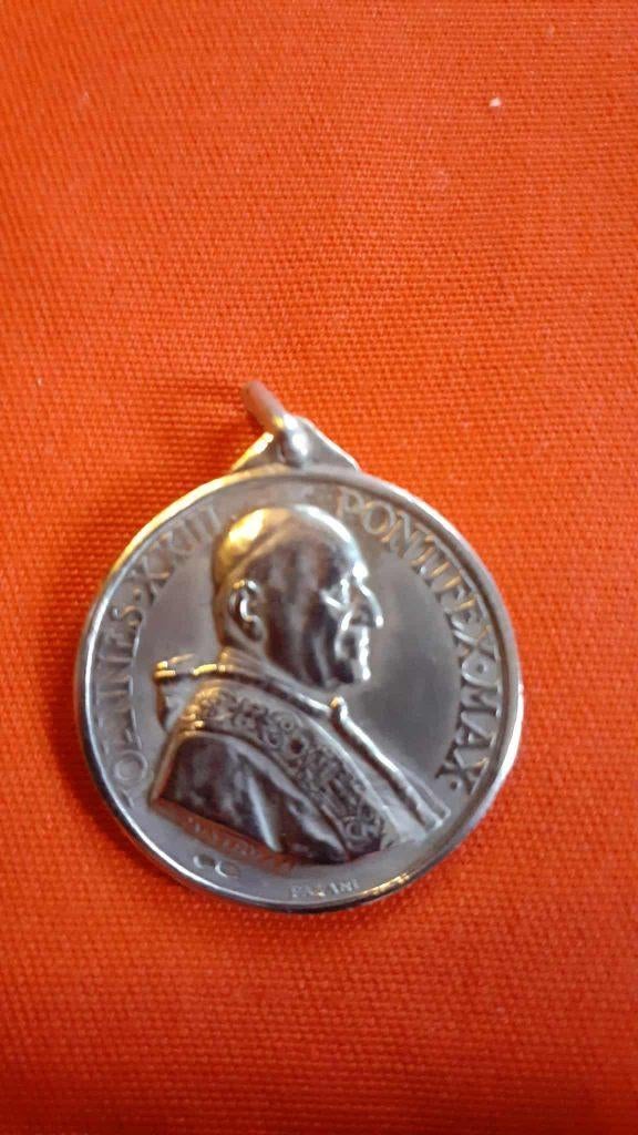 médaille religieuse pape jean XXIII et vierge (x2038), Enlèvement ou Envoi, Utilisé, Bijoux, Christianisme | Catholique