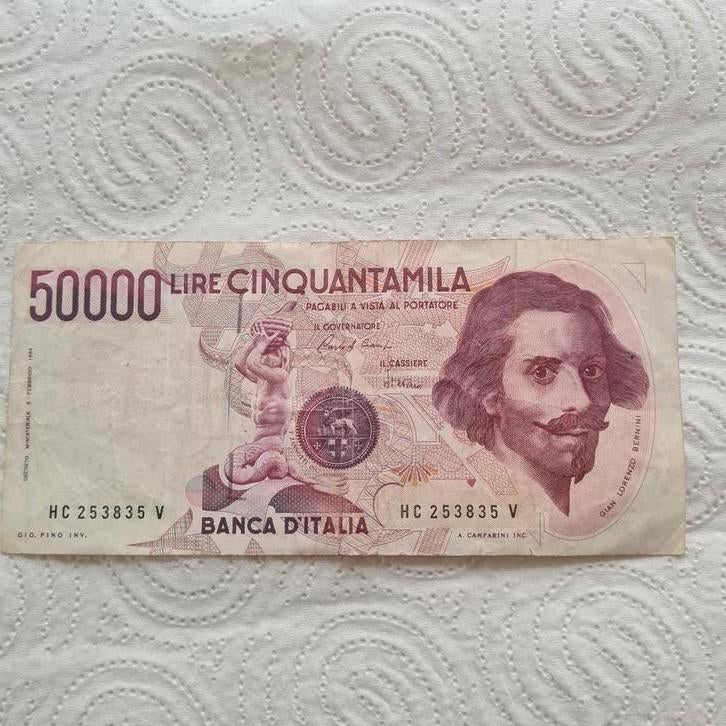 Billet  50000 lire italie  1984, Enlèvement ou Envoi, Italie