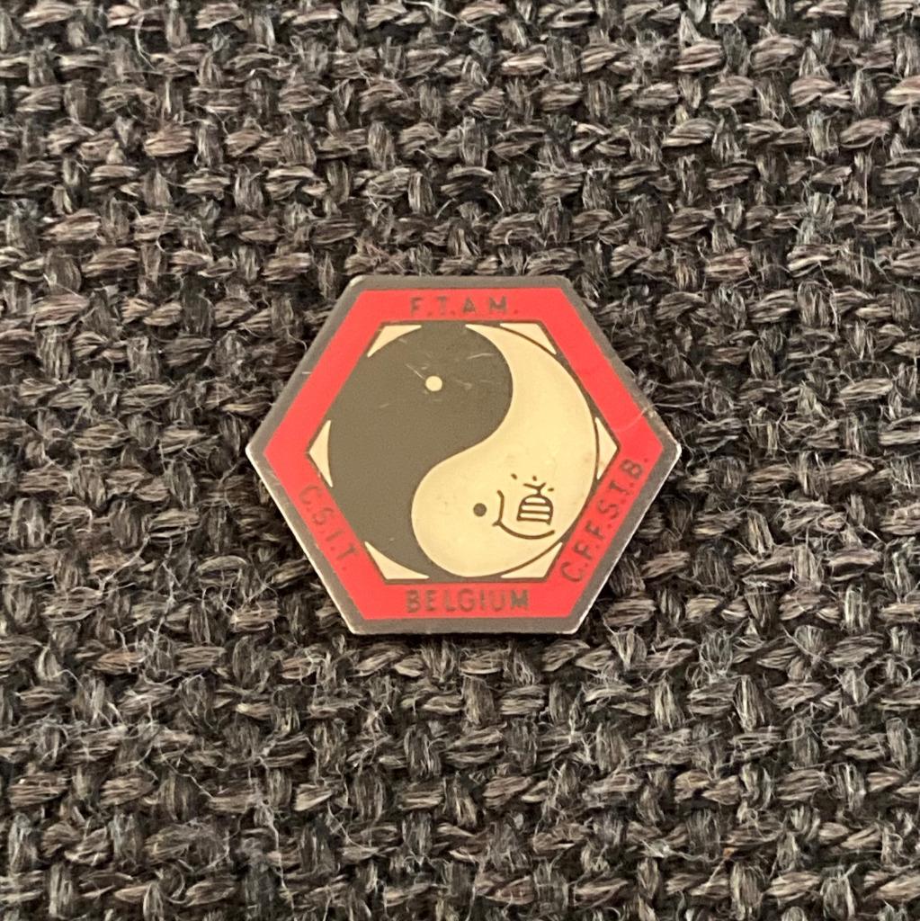 PIN - FTAM - CSIT - CFFSTB - BELGIUM - YIN & YANG, Verzenden, Gebruikt, Sport, Speldje of Pin
