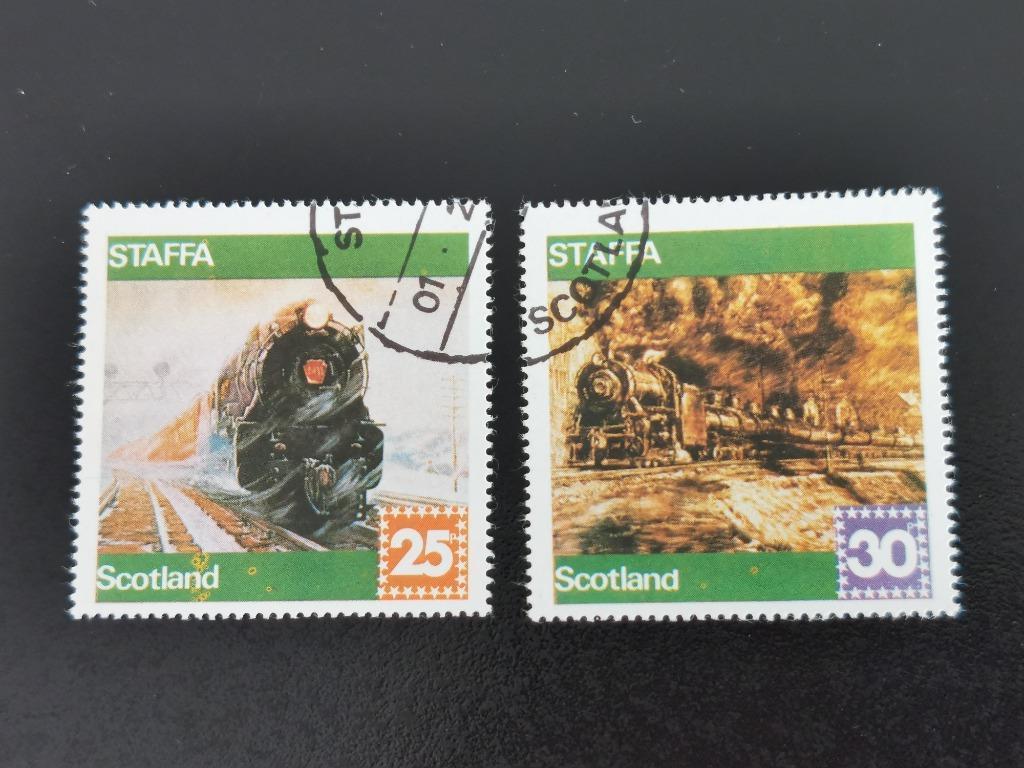 Staffa 1978 - spoorwegen, treinen - locomotieven, Postzegels en Munten, Ophalen of Verzenden, Gestempeld