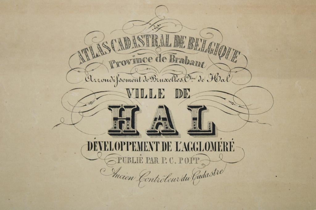 ancien plan de Hal (centre), PC Popp, XIXe siècle, Enlèvement