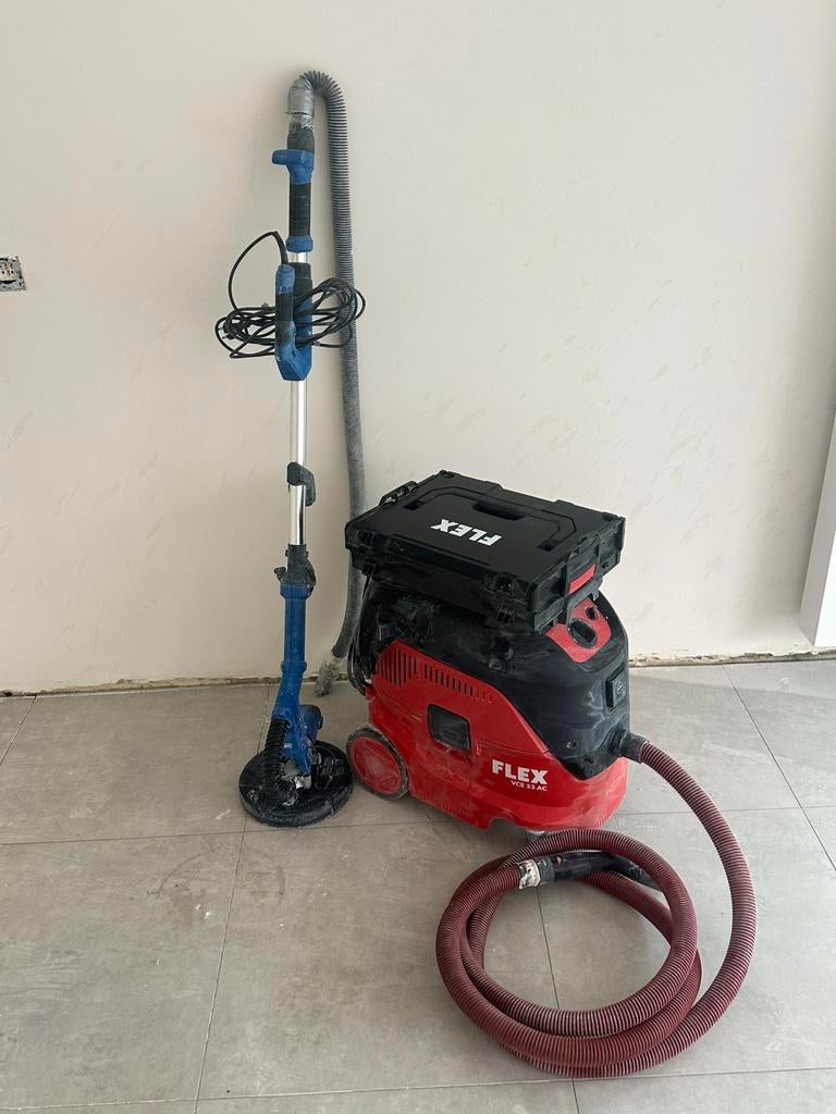 Professionele schuurmachine + industriële stofzuiger te huur, Doe-het-zelf en Bouw, Gereedschap | Schuurmachines, Ophalen, Zo goed als nieuw