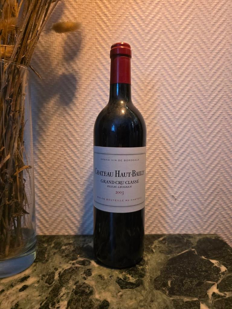 Zeldzaam Château Haut-Bailly 2003 - Grand Cru Classé, Verzamelen, Verzenden, Frankrijk, Zo goed als nieuw, Rode wijn