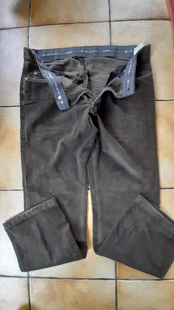 Fluwelen broek, heren, geribd, medium, donkergroen, Kleding | Heren, Broeken en Pantalons, Ophalen of Verzenden, Zo goed als nieuw