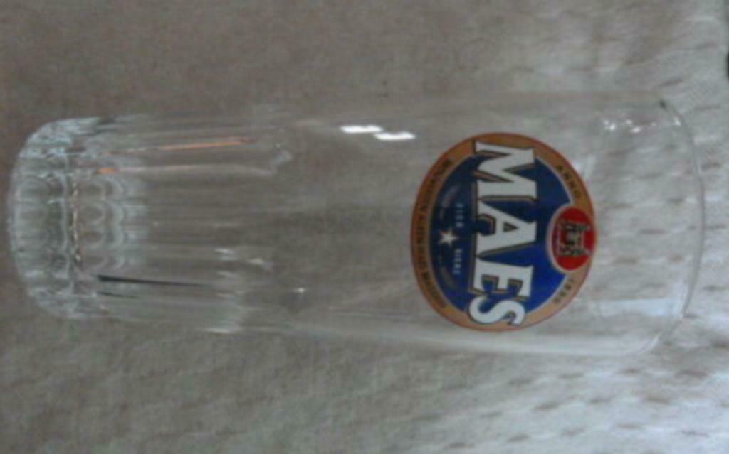 #K bier glas MAES Bier Brouwerijen Alken - Maes Anno 1880, Verzamelen, Ophalen of Verzenden, Nieuw, Bierglas