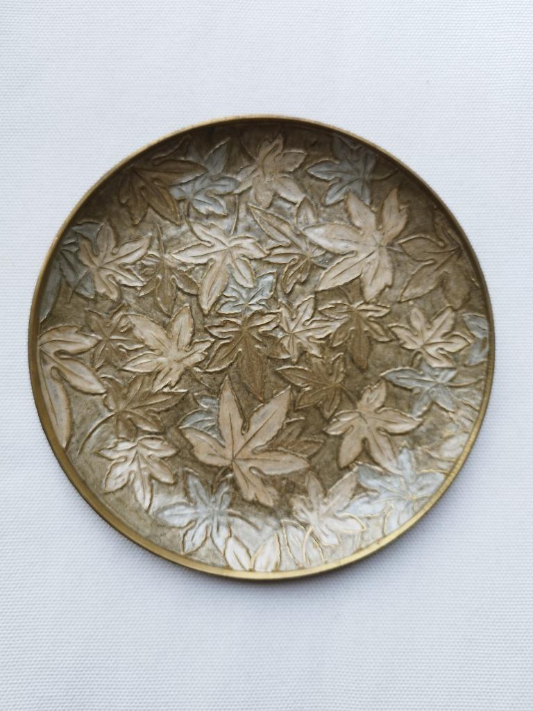 Vintage geëmailleerd sierbordje, Antiek en Kunst, Ophalen of Verzenden