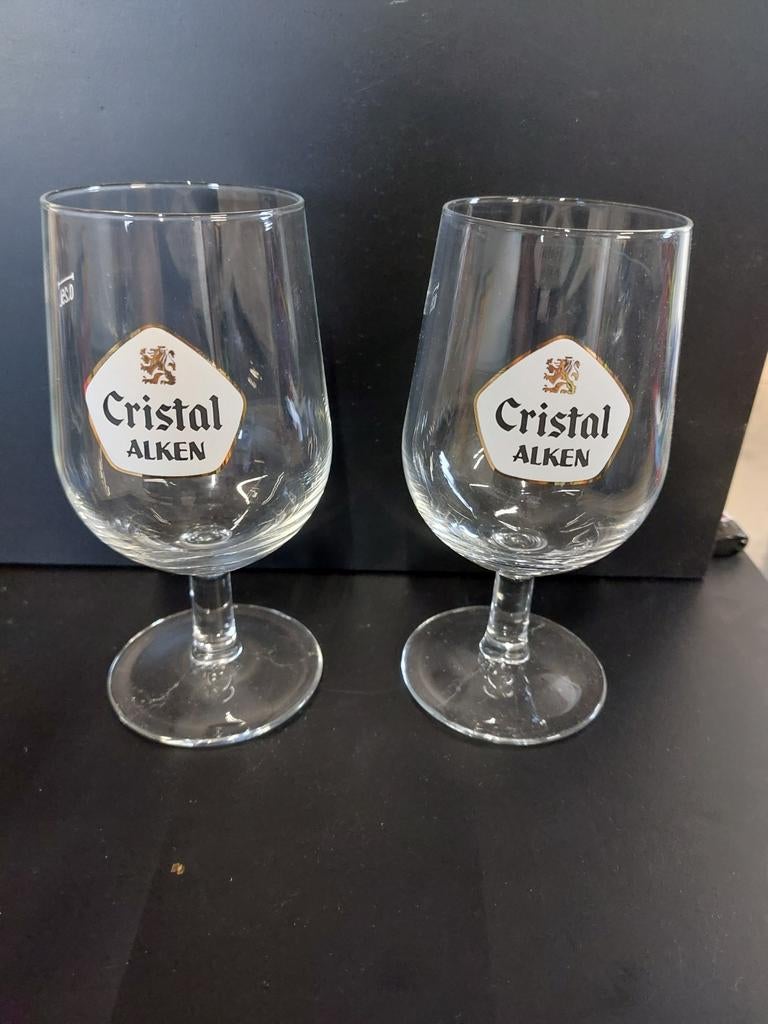 Cristal Alken bierglazen, Verzamelen, Ophalen of Verzenden, Zo goed als nieuw, Bierglas