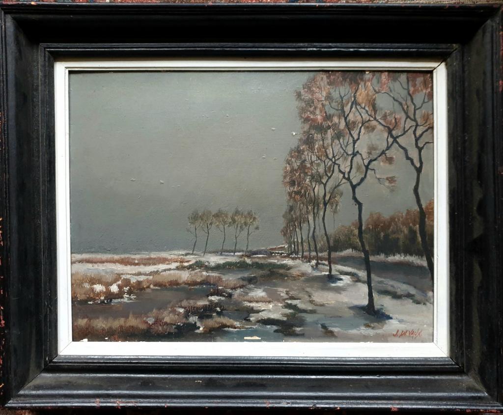 Jeanne Devaux olieverfschilderij op paneel, Ophalen of Verzenden