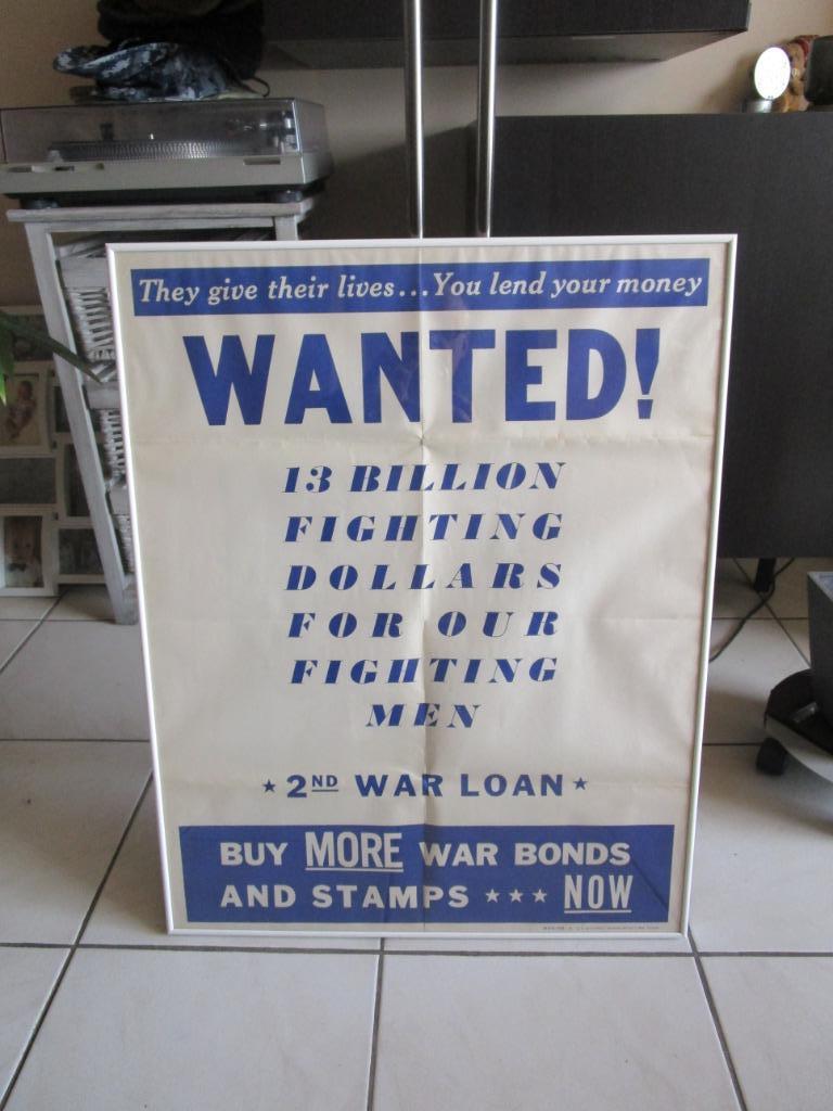Oorlogs Poster USA, Verzamelen, Militaria | Tweede Wereldoorlog, Ophalen of Verzenden, Landmacht