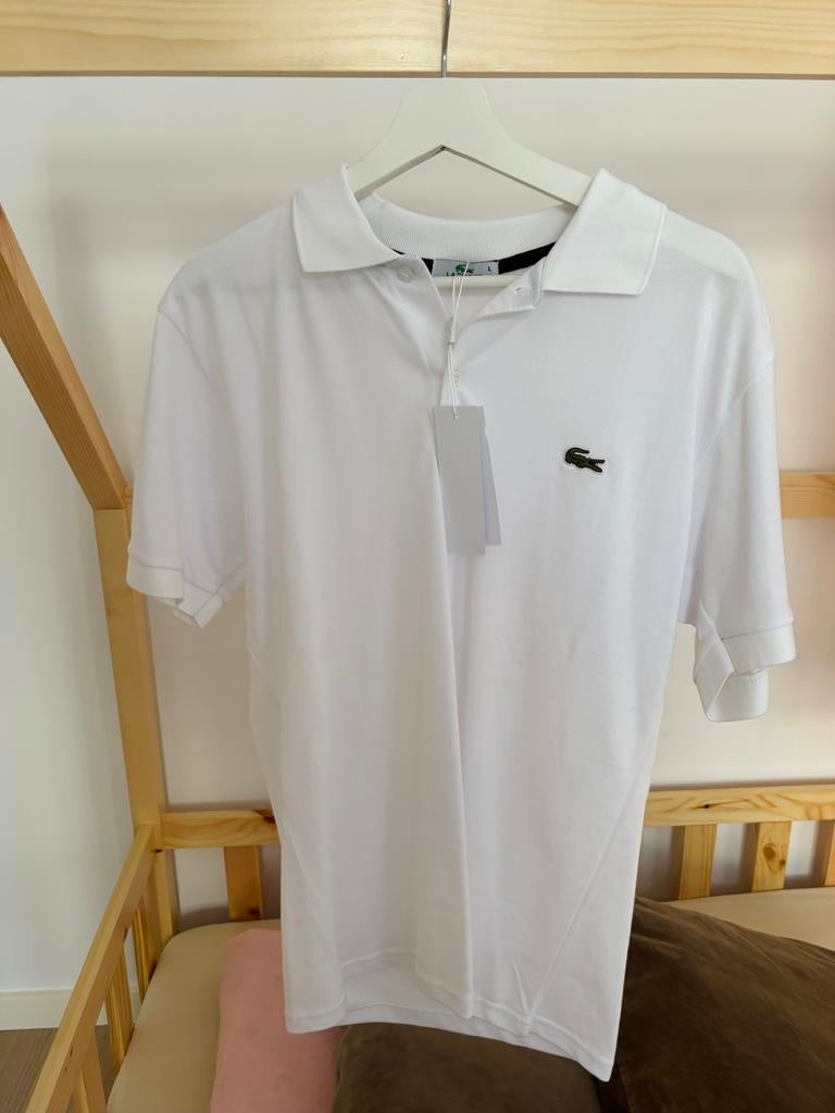 Lacoste poloshirt voor heren, Ophalen of Verzenden, Zo goed als nieuw, Maat 52/54 (L), Wit