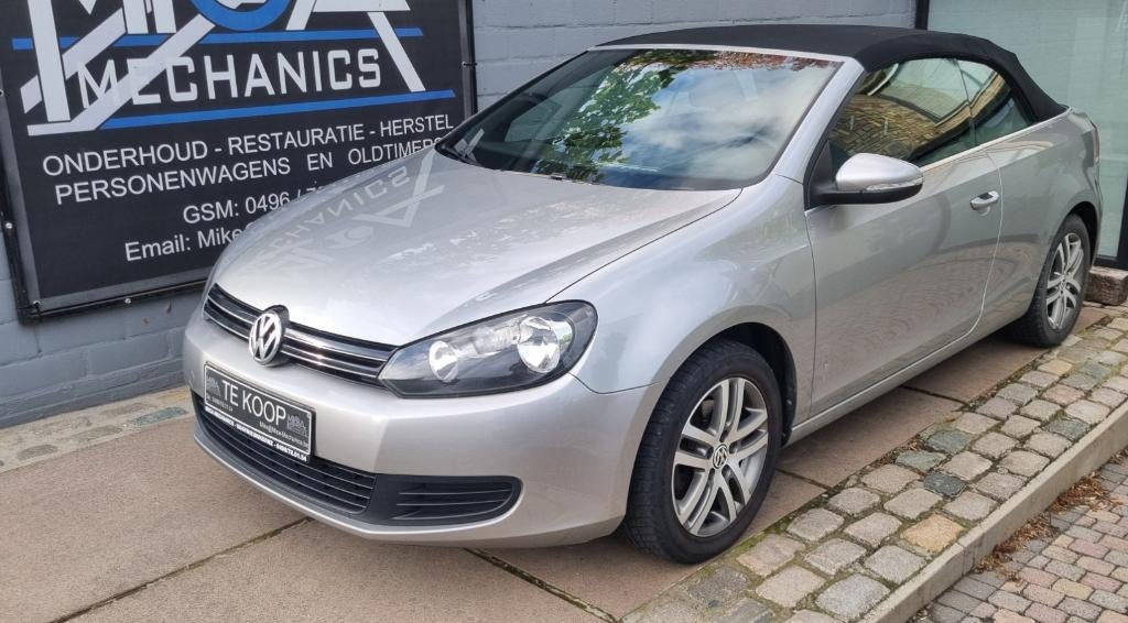 VW Golf 6 cabrio 1.6 TDI Bleumotion, Auto's, Volkswagen, Voorwielaandrijving, Stof, 4 cilinders, Cabriolet