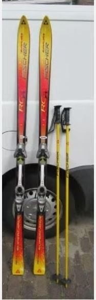 2 Prima Skilatten en 2 stokken van Fisher - 190cm, Ophalen, Zo goed als nieuw, 180 cm of meer, Ski's