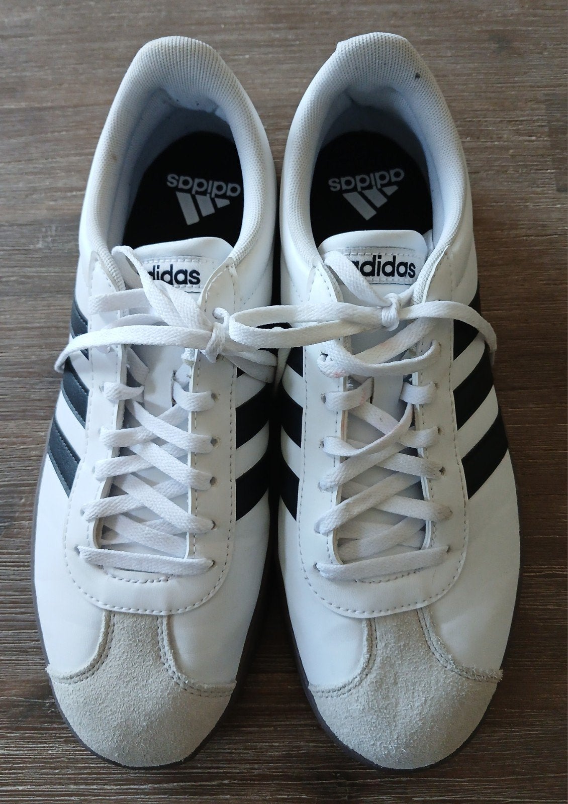 Adidas VL Court Base Sneakers- Wit /Zwart- Maat 42, Sport en Fitness, Tennis, Ophalen of Verzenden, Adidas