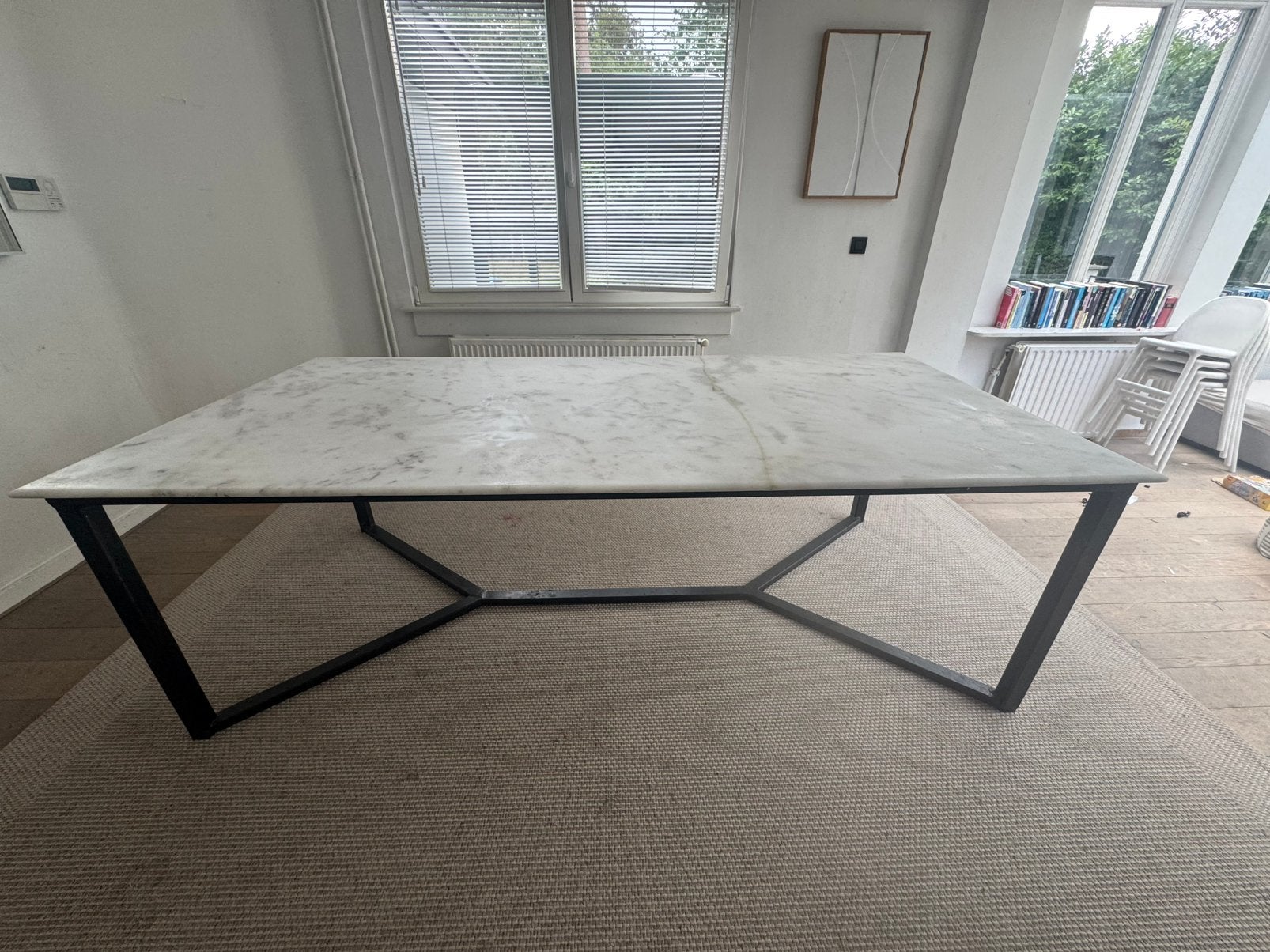 Grote marmeren eettafel, Ophalen, Gebruikt