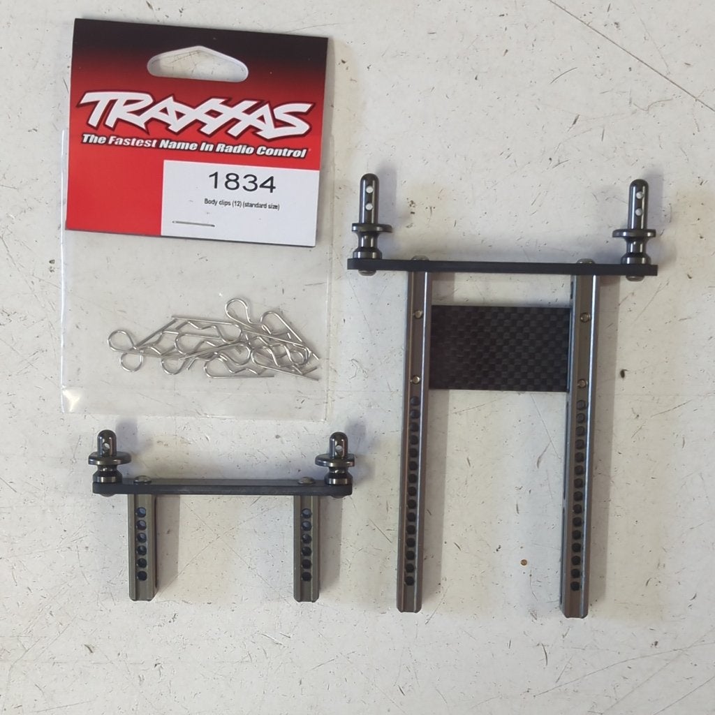 Integy aluminium/carbon fiber bodymounts voor Traxxas TRX-4, Hobby en Vrije tijd, Ophalen of Verzenden, Gebruikt, Schaal 1:10