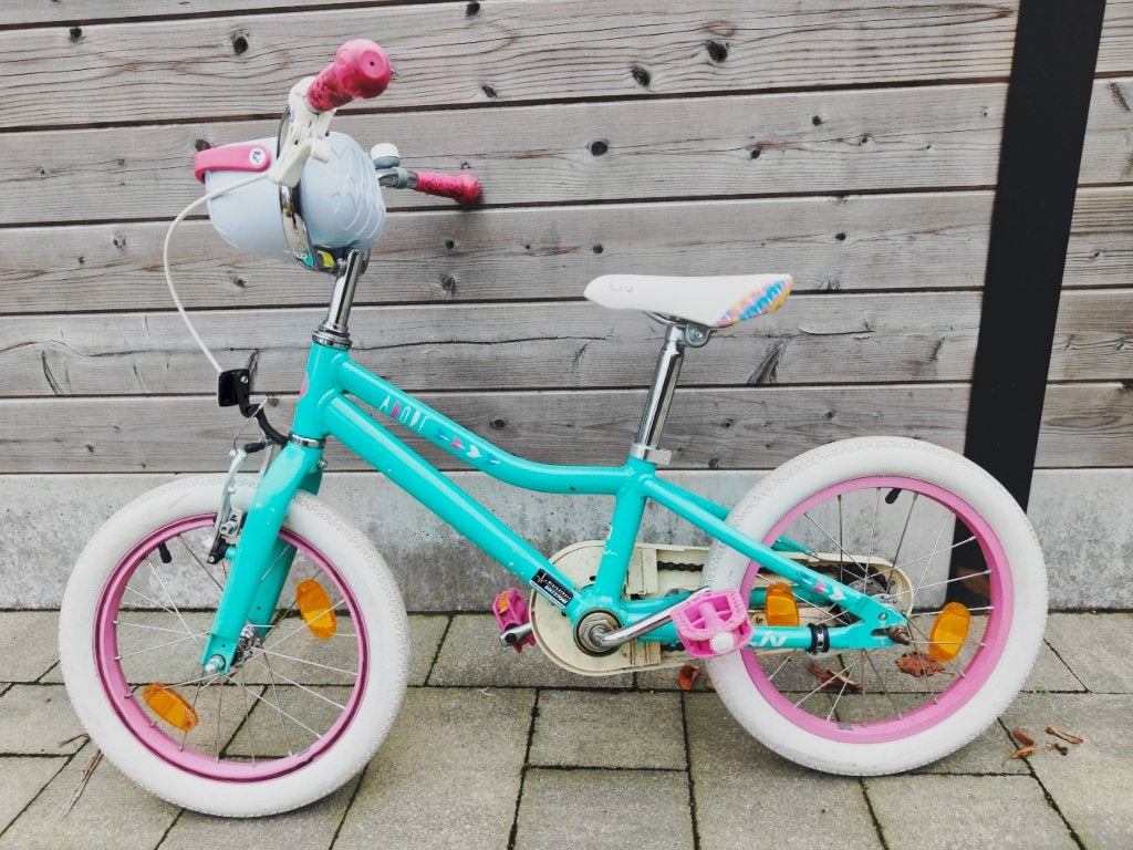 Meisjesfiets 16 inch, Fietsen en Brommers, Ophalen, Terugtraprem, Gebruikt, Handrem