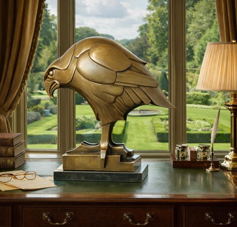 Bronzen grote Art Deco adelaar 40cm/12,5 kg zuiver brons, Antiek en Kunst, Ophalen of Verzenden, Art deco, Brons, Beeld
