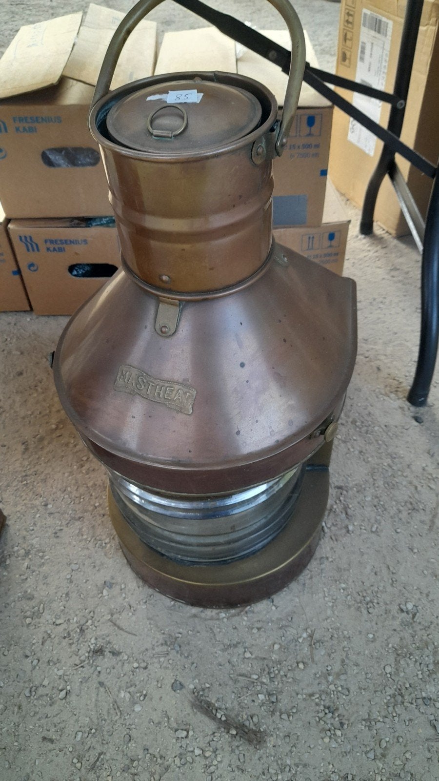 groote bootlamp., Ophalen