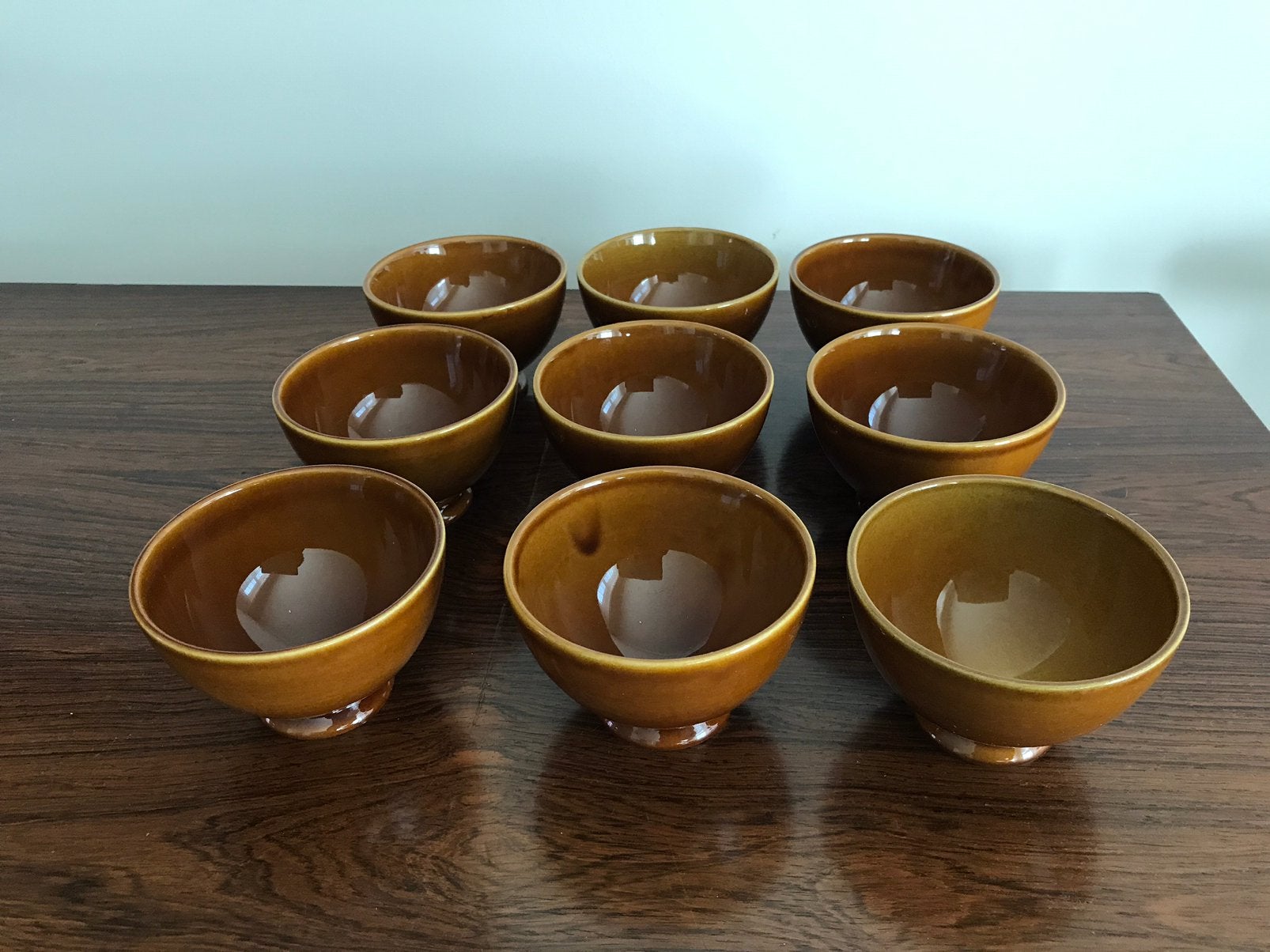 Villeroy & Boch 9 x bowl kommetje bruin op voet, Enlèvement ou Envoi