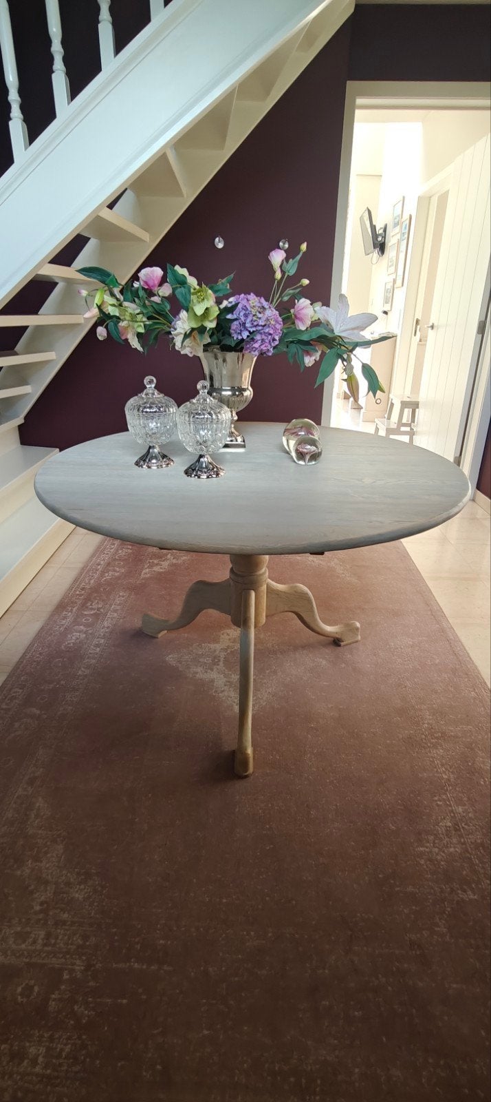 Prachtige elegante eikenhouten tafel, Huis en Inrichting, Ophalen, Zo goed als nieuw, Eikenhout