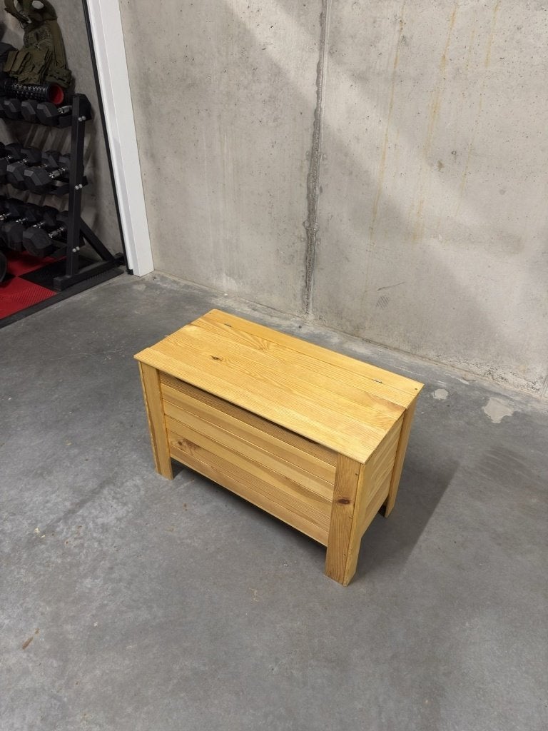 Coffre en bois de pin 80x40x50 - banc de rangement, Maison & Meubles, Enlèvement, Utilisé, 75 à 100 cm, 50 – 75