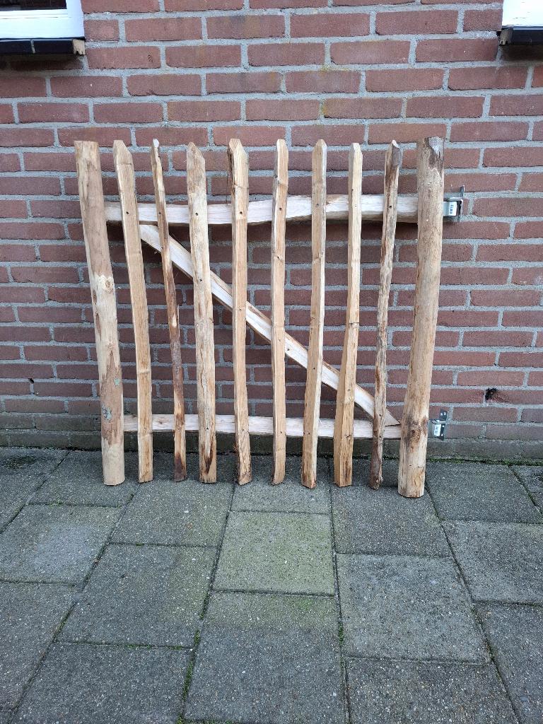 Tuinpoort kastanjehout 100cm hoog, Jardin & Terrasse, Portes de jardin, Neuf, Moins de 100 cm, 100 à 150 cm, Enlèvement