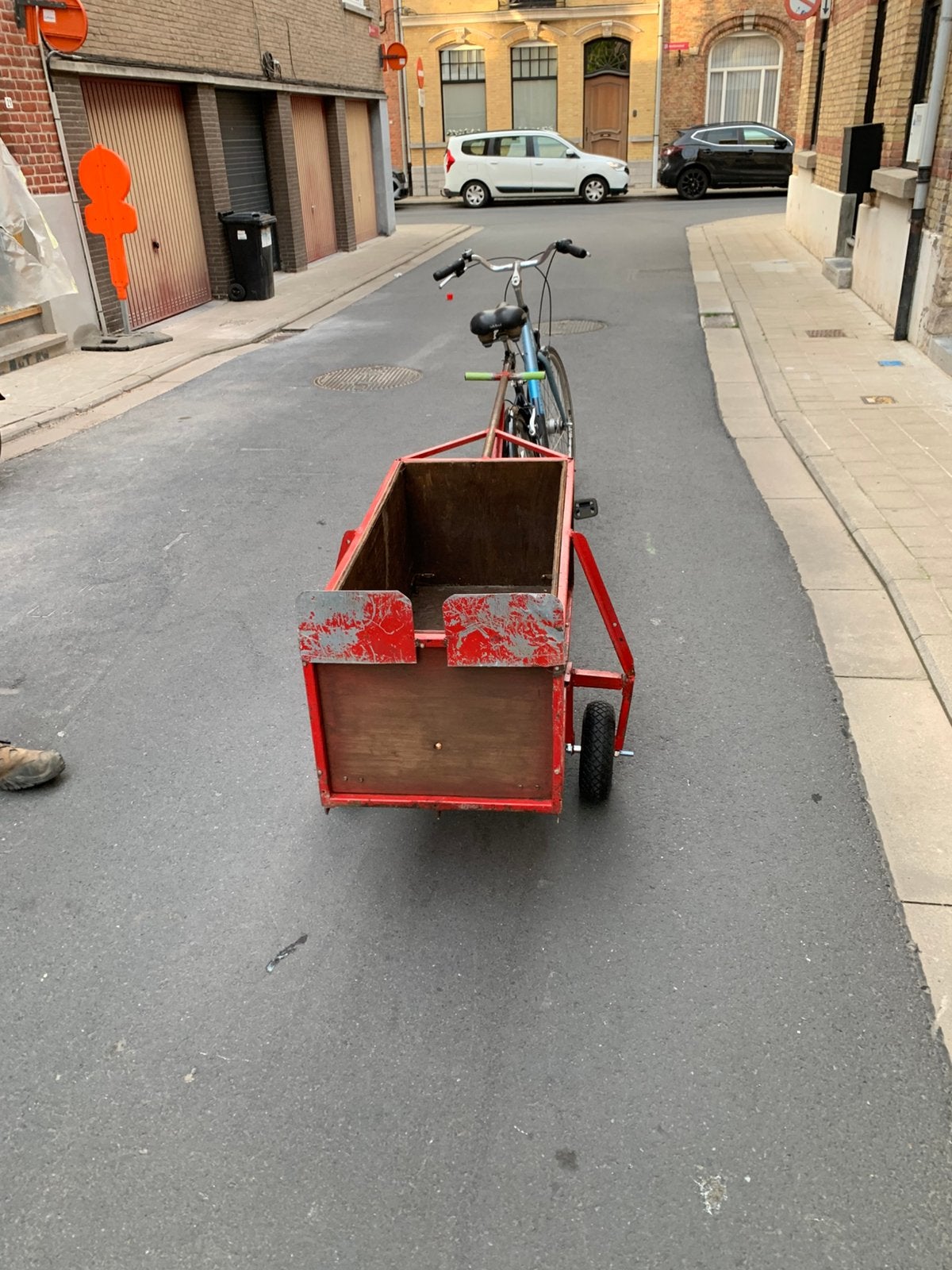 Fietskar in nette staat, Vélos & Vélomoteurs, Accessoires vélo | Remorques, Enlèvement, Utilisé, Autres types, 60 à 80 kg
