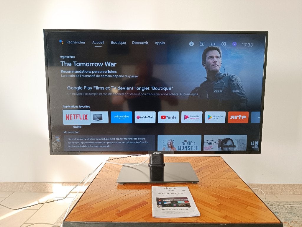 Android TV 40" Full HD avec pied pivotant, LED, 120 Hz, Enlèvement, Utilisé