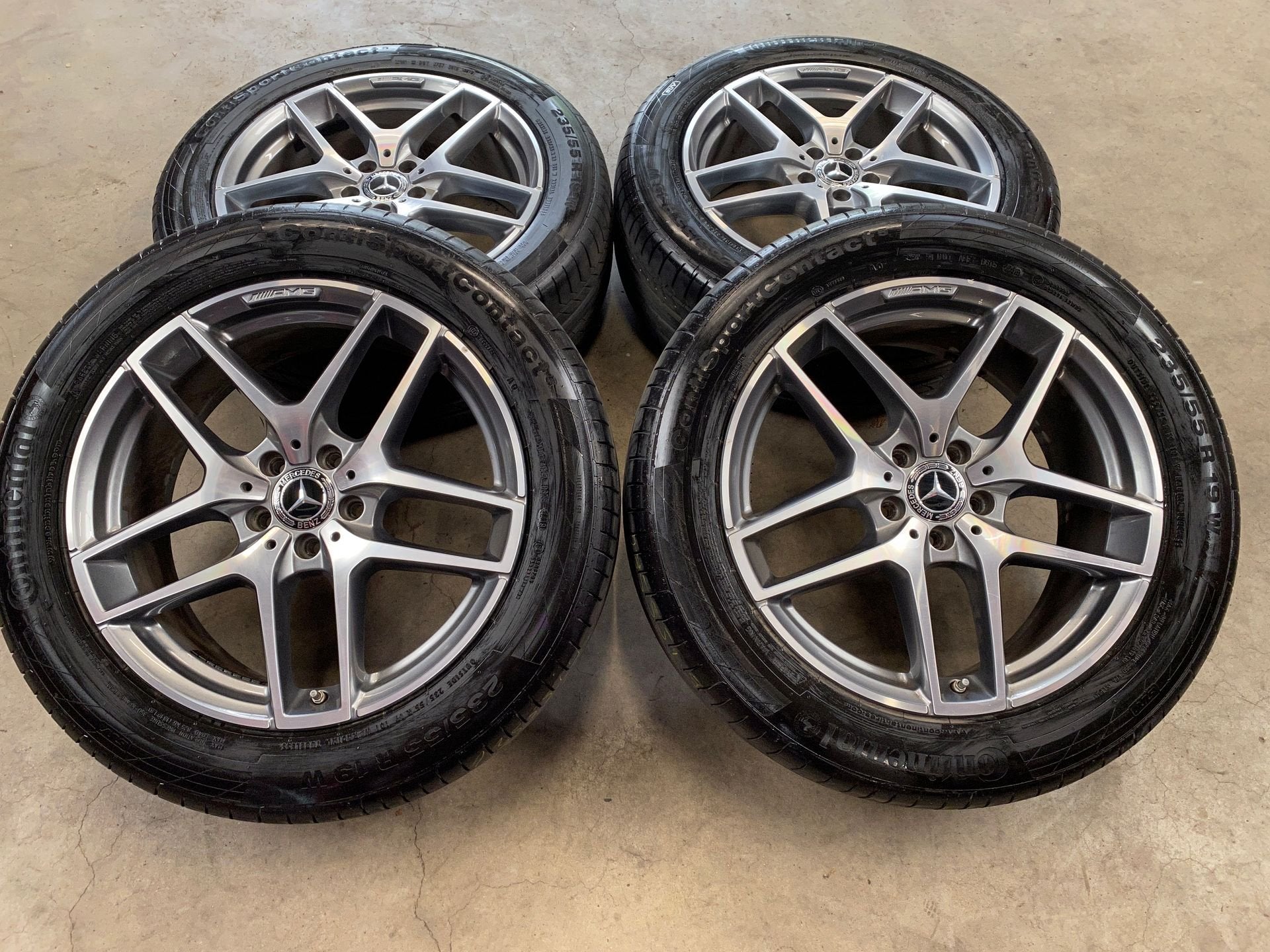19 inch originele AMG velgen + winterbanden Mercedes GLC, Autos : Pièces & Accessoires, Pneus et Jantes, Pneus hiver, Véhicule de tourisme