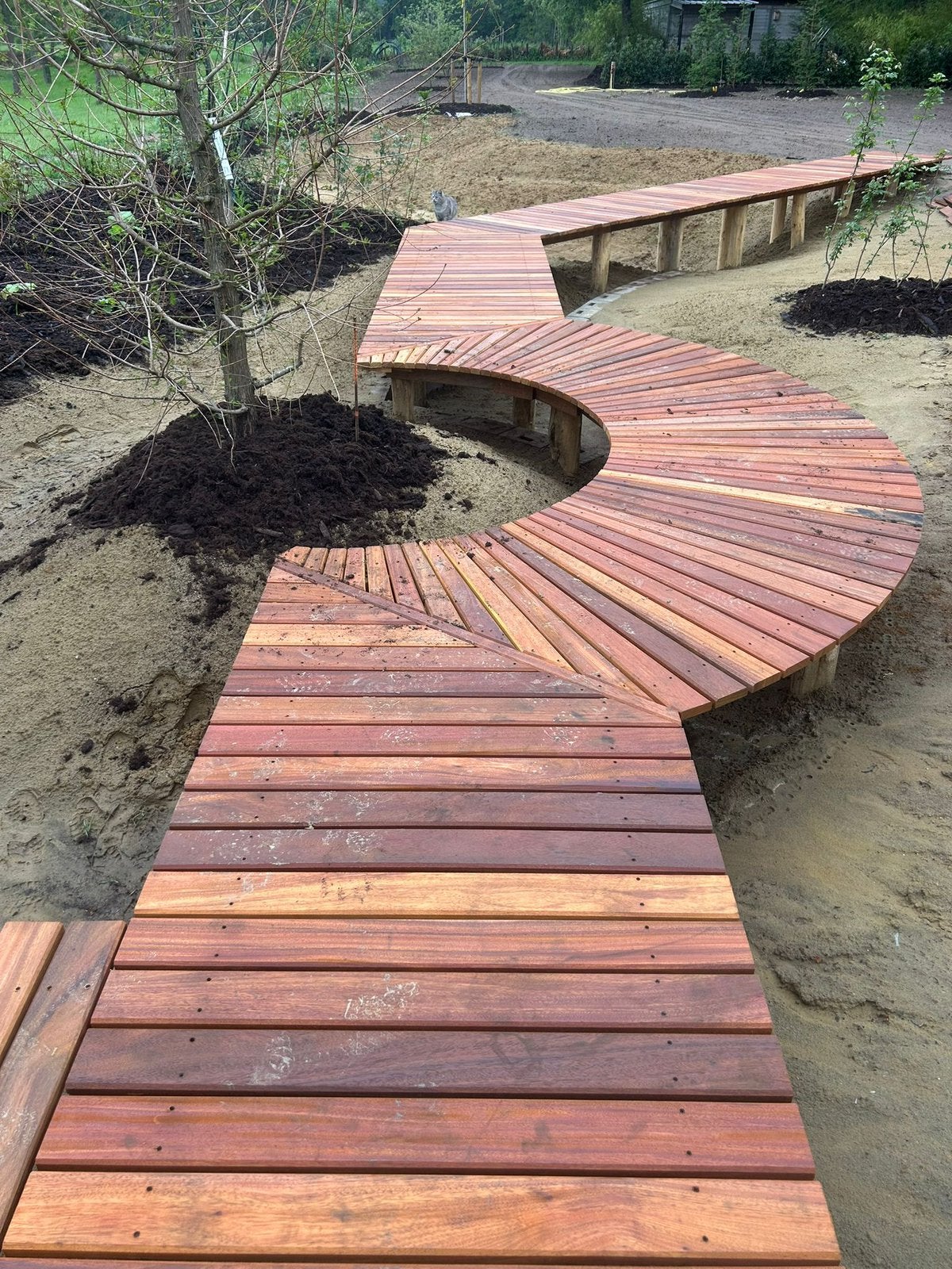 Hardhouten planken okan, Ophalen, Nieuw