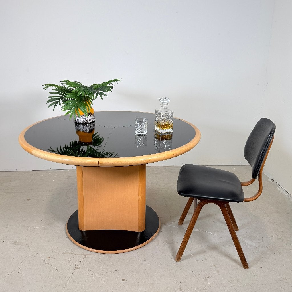 Skovby DC06B - Piano Black - Postmodern/Japandi, 100 à 150 cm, Rond, Scandinavian, 100 à 150 cm