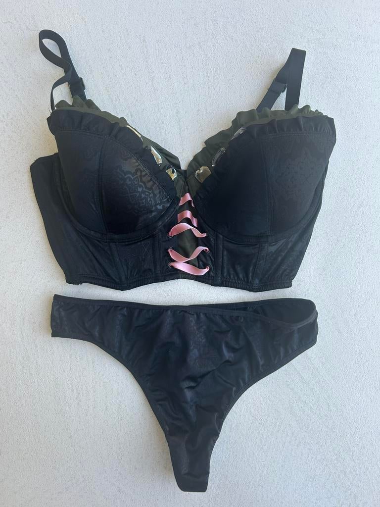 Marlies Dekkers Couture Bustier 75D String M/L nieuwstaat!, Kleding | Dames, Verzenden, Zwart, Body of Korset