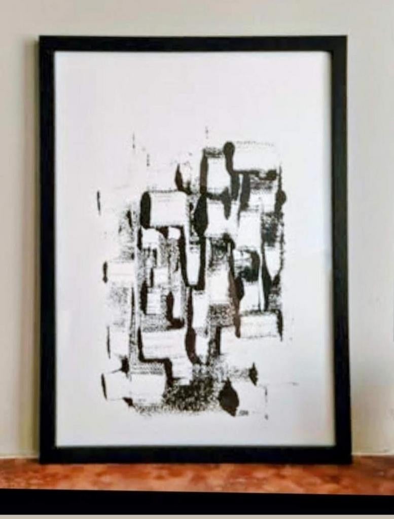 Uniek ingelijst schilderij 21×29,7cm, Ophalen