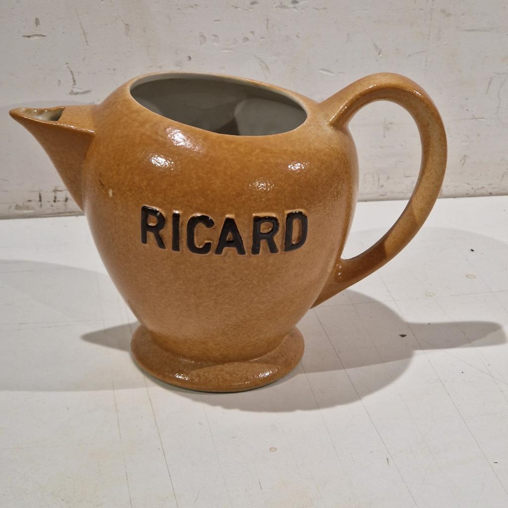 Ricard keramische karaf kan .gestempeld , Inhoud ca 1 liter, Ophalen of Verzenden