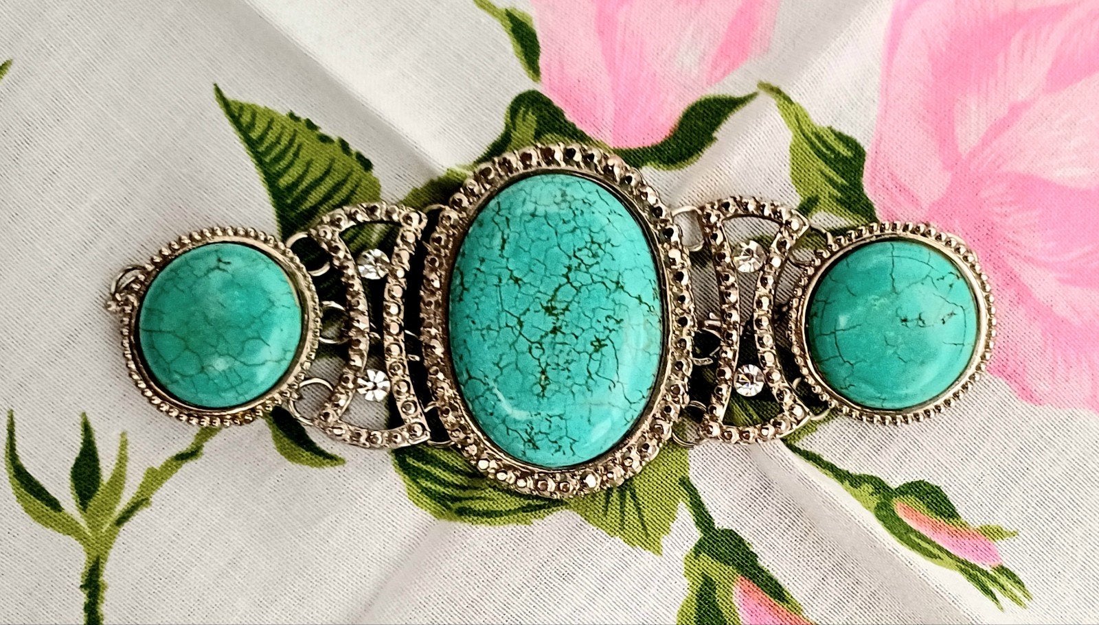 Bracelet en pierres précieuses turquoises rustiques, Bijoux, Sacs & Beauté, Bracelets, Enlèvement ou Envoi, Avec pierre précieuse