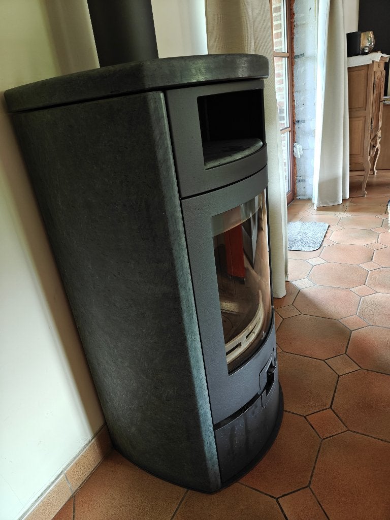 houtkachel BARBAS ECO 810 met speksteen bieden, Comme neuf, Enlèvement, Bois, Autoportant