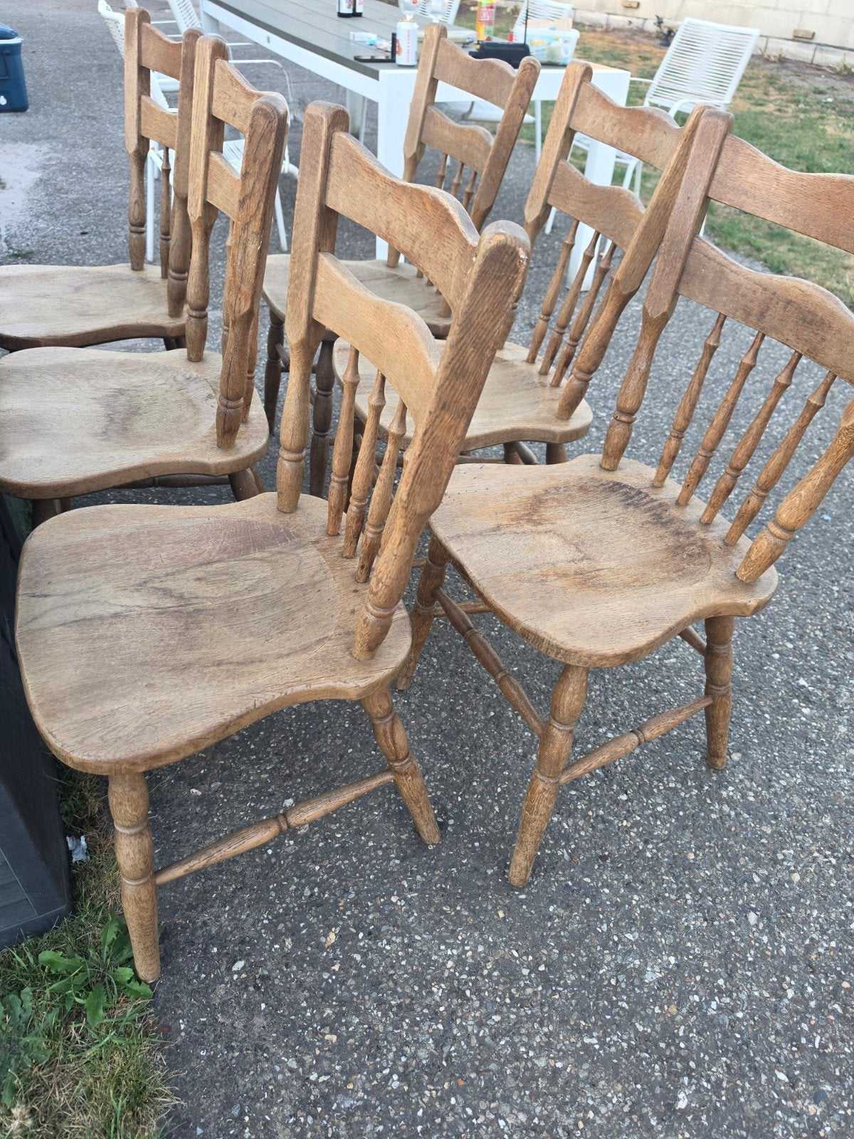 houten stoelen 6 stuks, Huis en Inrichting, Stoelen, Ophalen
