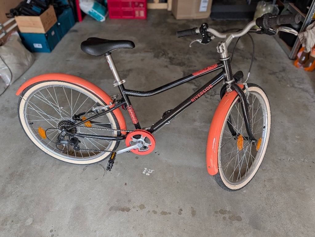 Vélo enfant 24" BTWIN 500 (9-12 ans) Noir/Corail, comme neuf, Vélos & Vélomoteurs, Frein sur jante, Comme neuf, Enlèvement, BTwin Décathlon