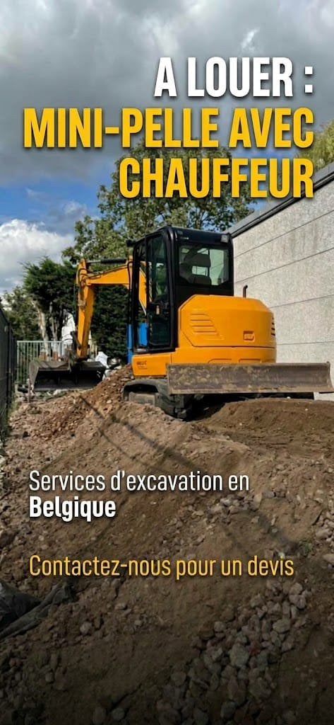 Location minipelle avec chauffeur, Enlèvement, Comme neuf