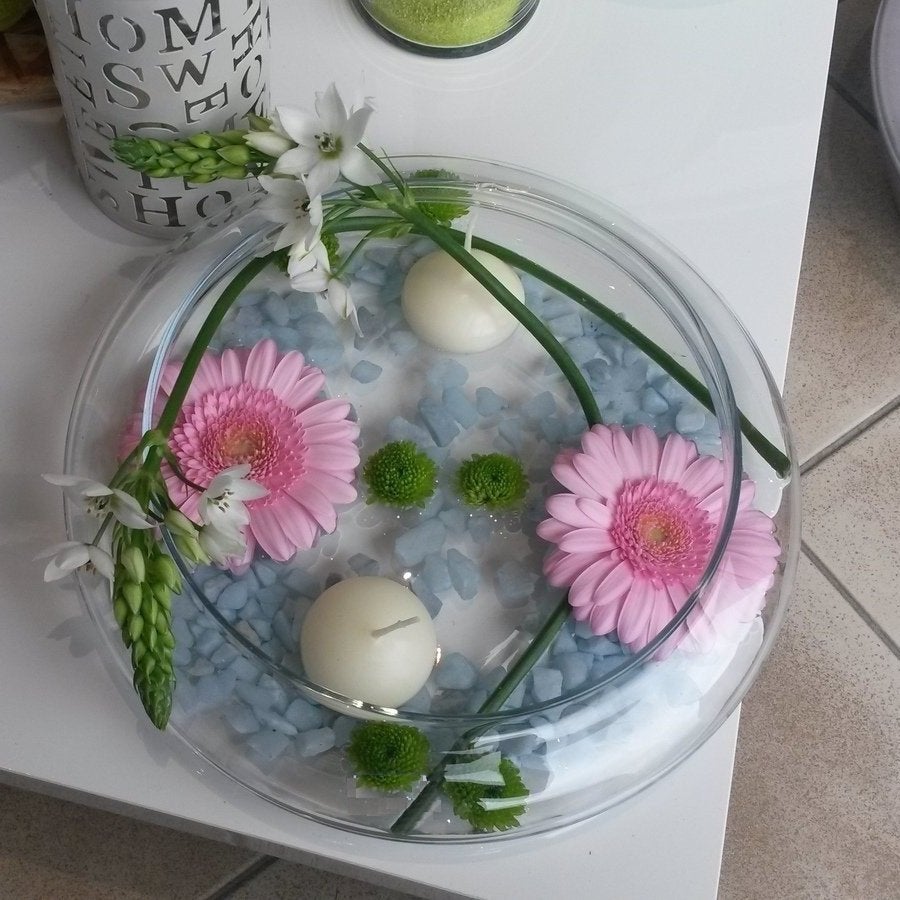 Dikke glazen vaas, Huis en Inrichting, Ophalen, Zo goed als nieuw, Glas