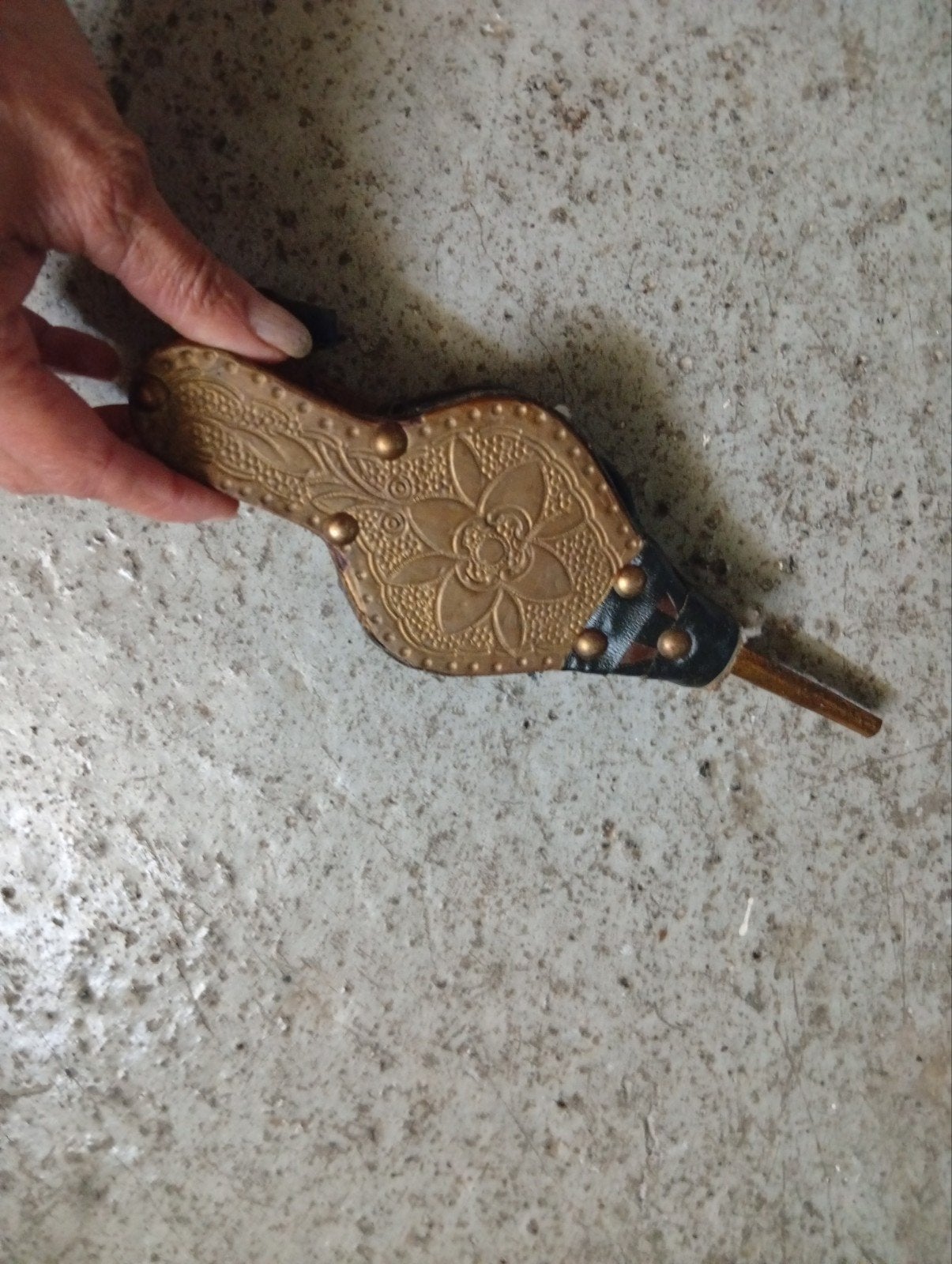 Soufflet de cheminer ancien 20 cm, Enlèvement