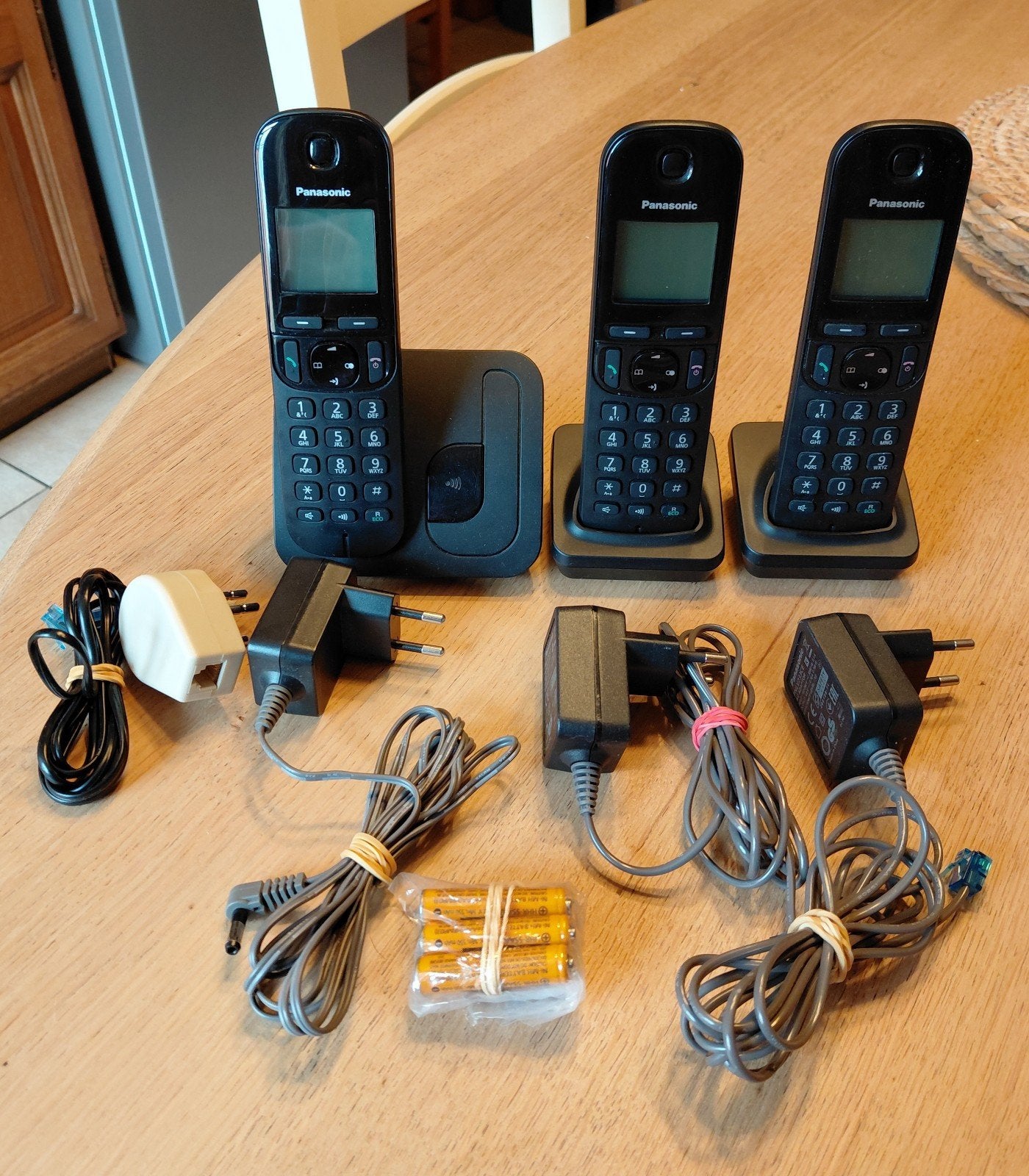 Téléphone numérique sans fil Panasonic, Enlèvement, Utilisé, 3 combinés