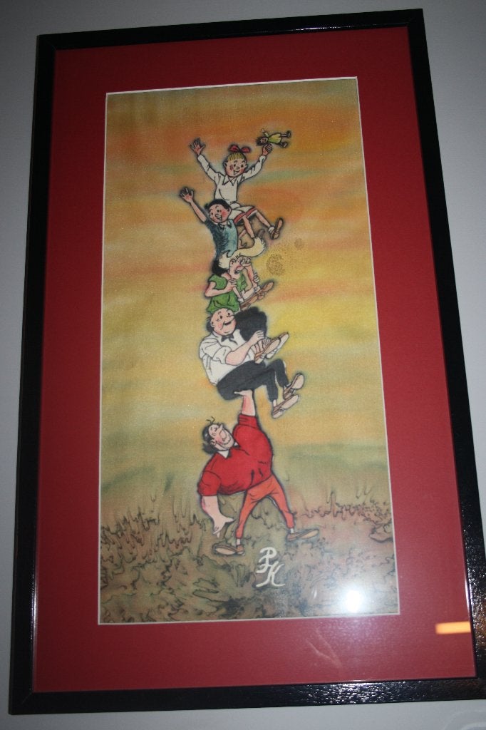 Zijde schilderij Suske en Wiske, Verzamelen, Stripfiguren, Ophalen, Suske en Wiske, Zo goed als nieuw, Overige typen